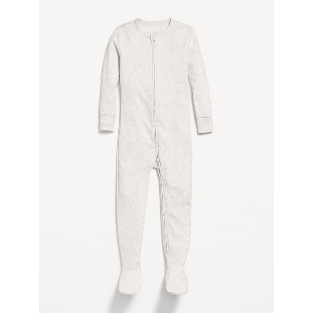 Old Navy Toddler Kids Gray Ribbed Knit Footed Pajamas ‎ 4T NWT 803150-01-1